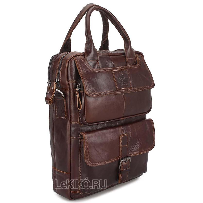 Мужская сумка-портфель из натуральной кожи «Luk»
