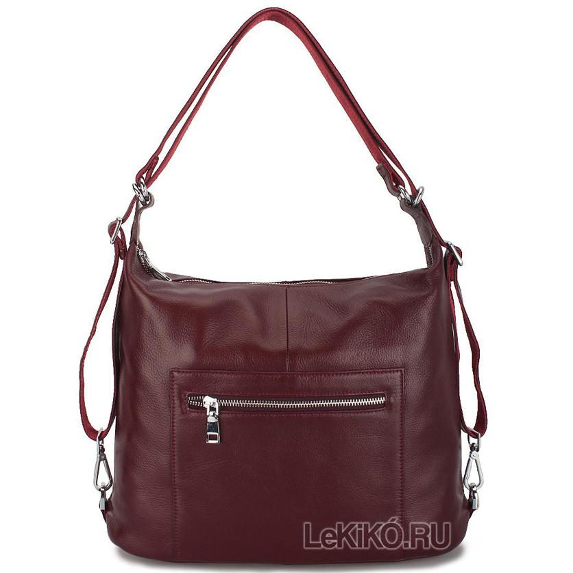 Женская сумка-рюкзак Астрид бордовая