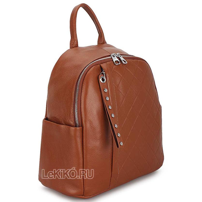 Женский рюкзак из натуральной кожи Клэр коричневый