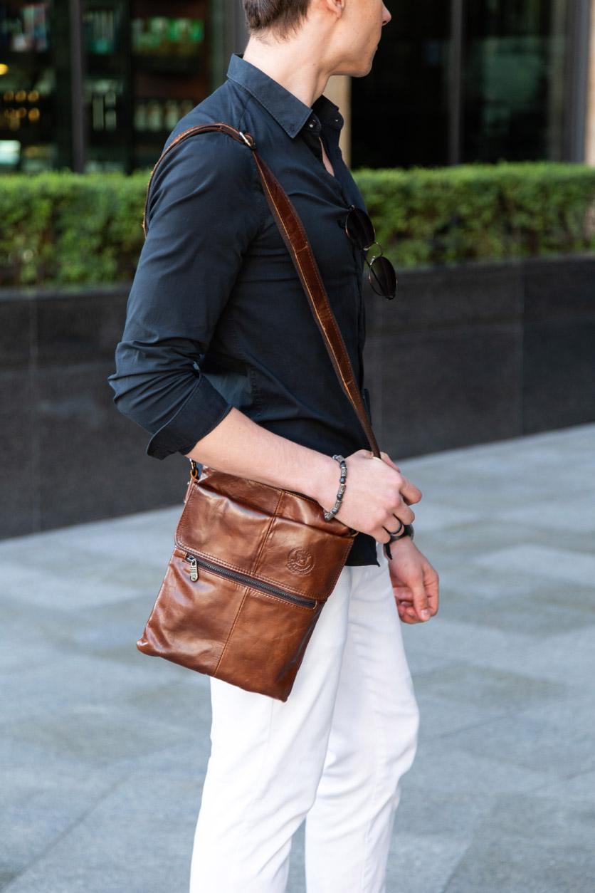 Мужская сумка-планшет Арно коричневая