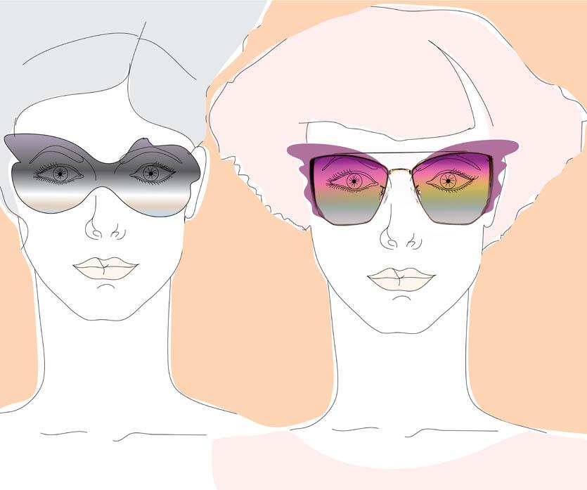Модные солнцезащитные очки в стиле футуризм