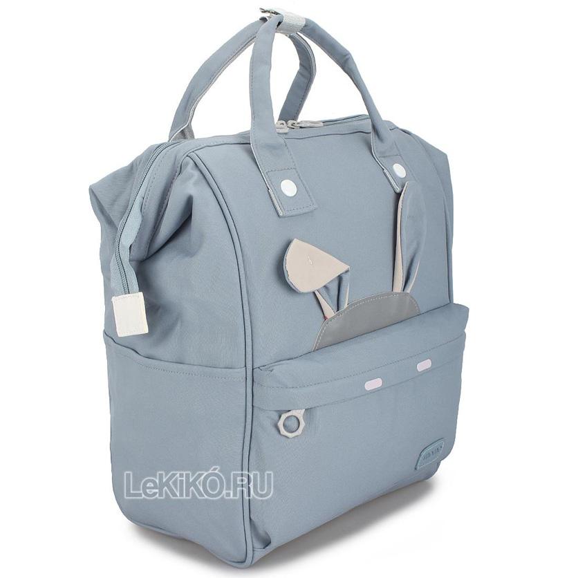 Подростковая сумка-рюкзак для школы Bunny голубая