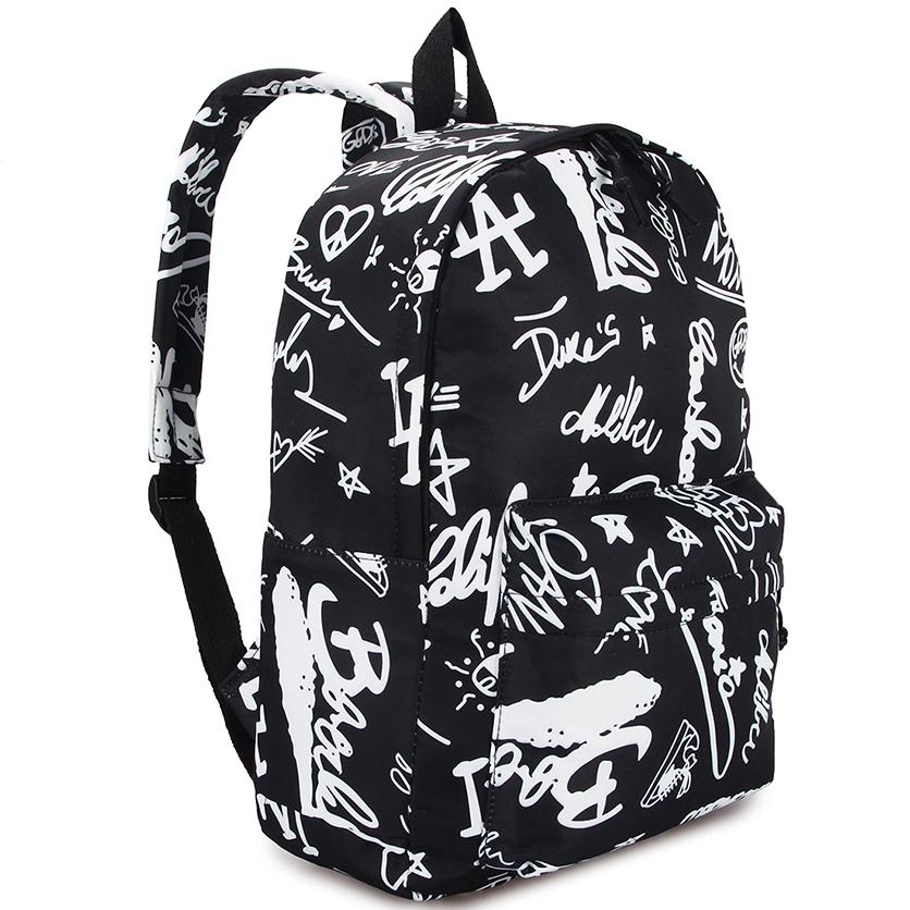 Рюкзак для подростков в школу Граффити черный
