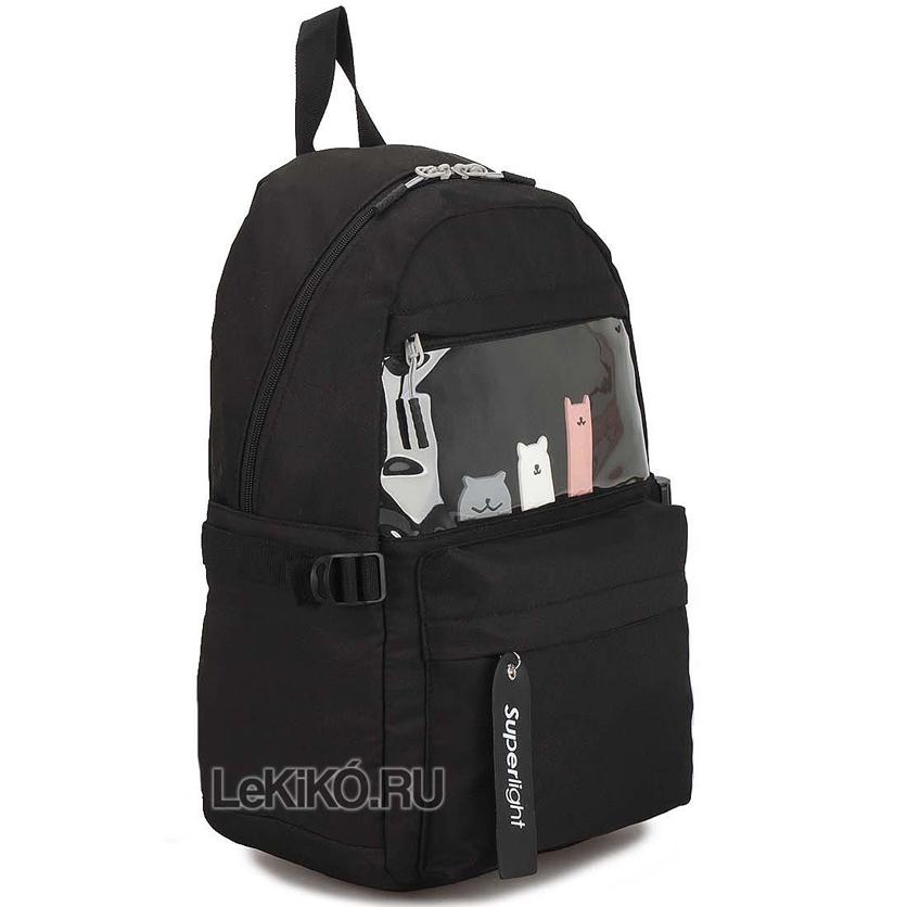 Рюкзак для подростков в школу Kitty черный