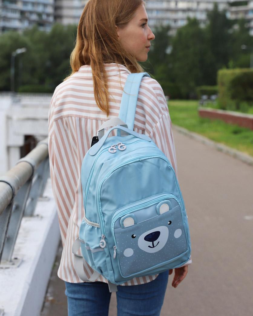 Рюказк для школы Bear голубой