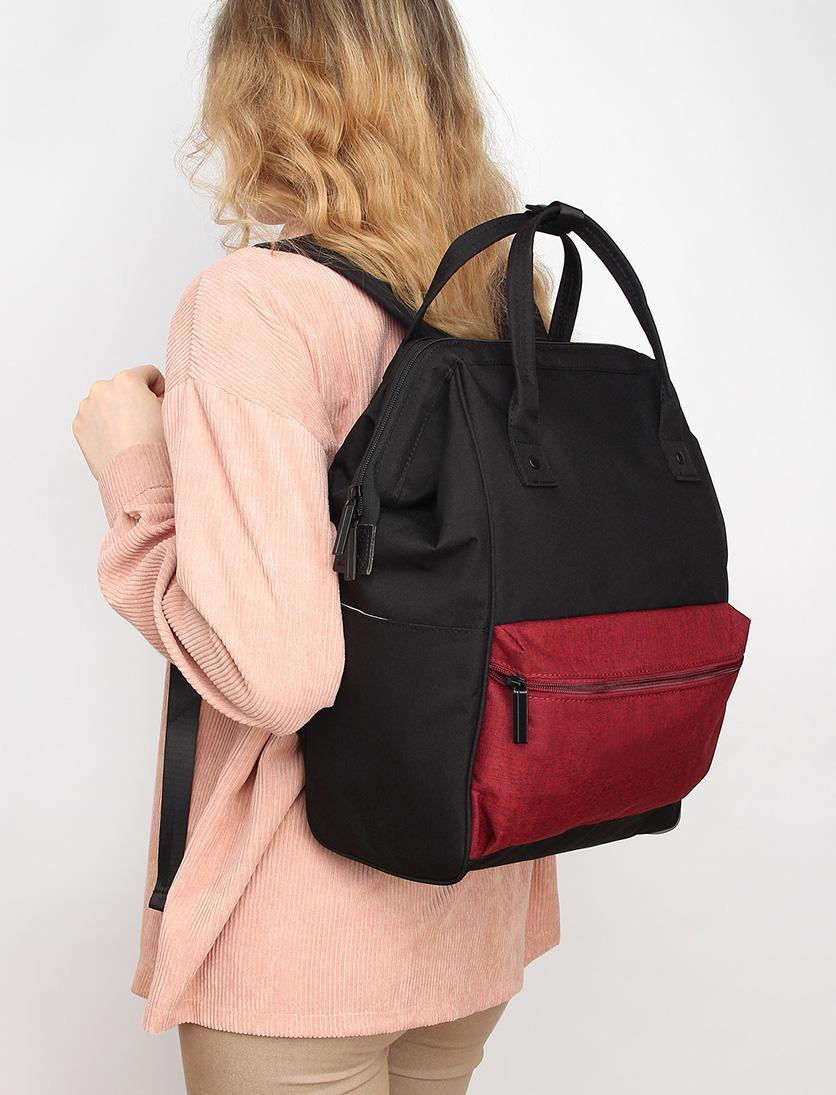 Сумка-рюкзак для подростков в школу Hercules черно-красный