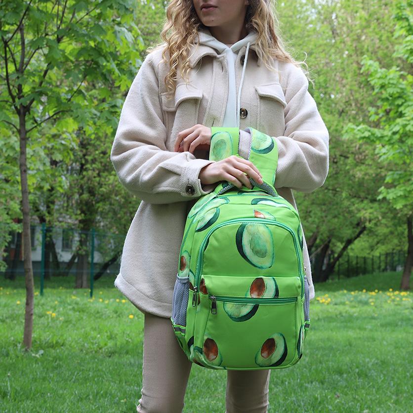 Рюкзак для подростков в школу Avocado зеленый